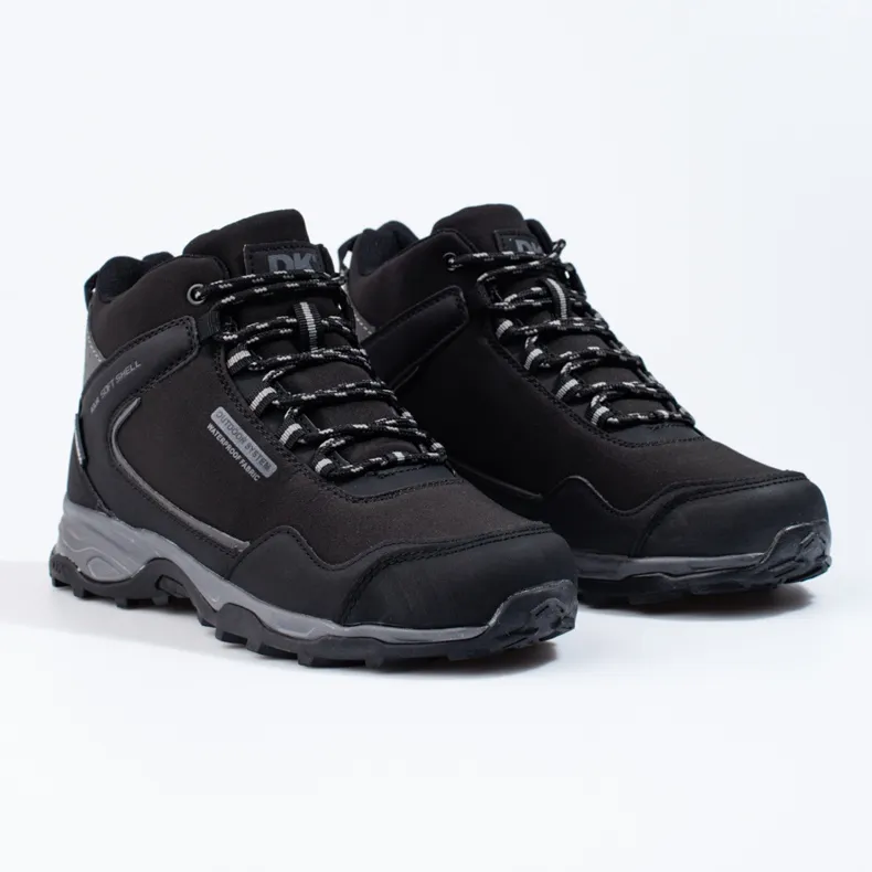 Chaussures de trekking hautes pour hommes avec protection DK le noir