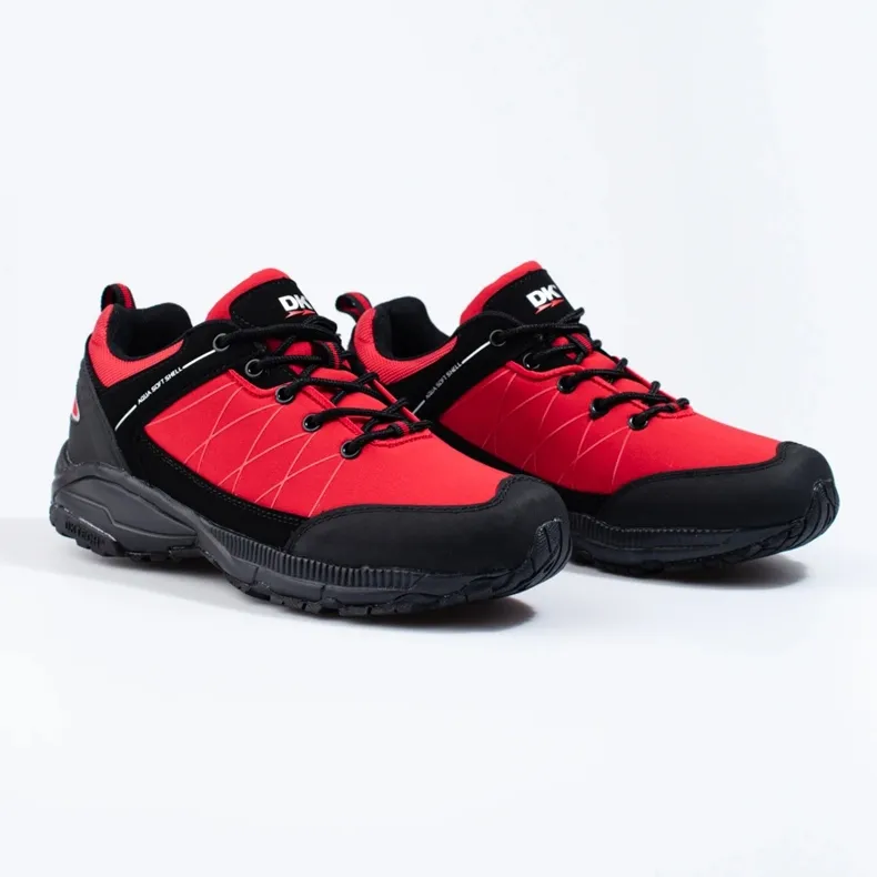 Chaussures de trekking homme DK rouges le noir