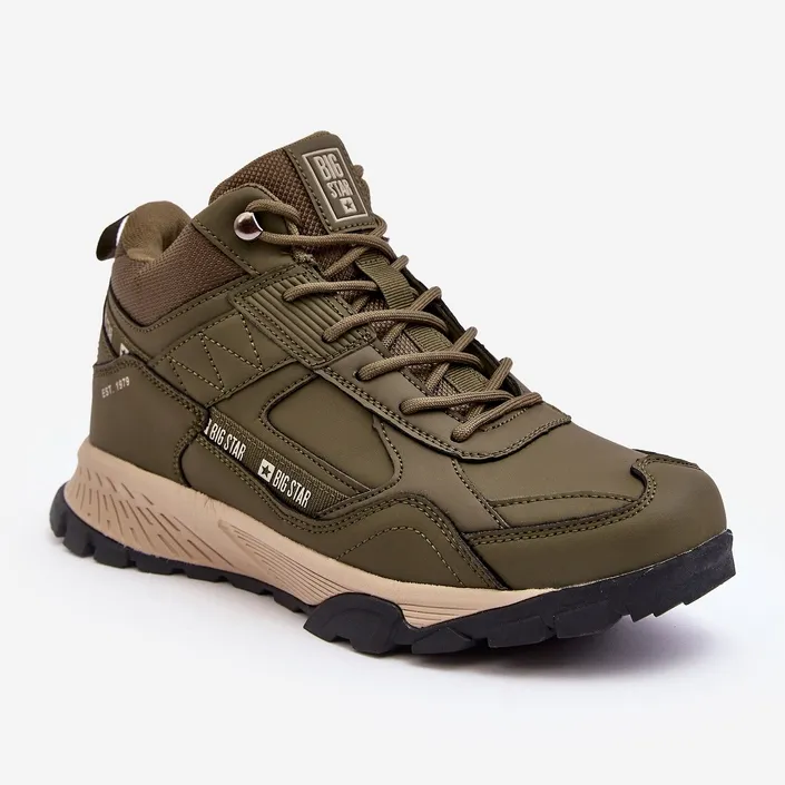 Chaussures de trekking isolées vertes Big Star MM174163