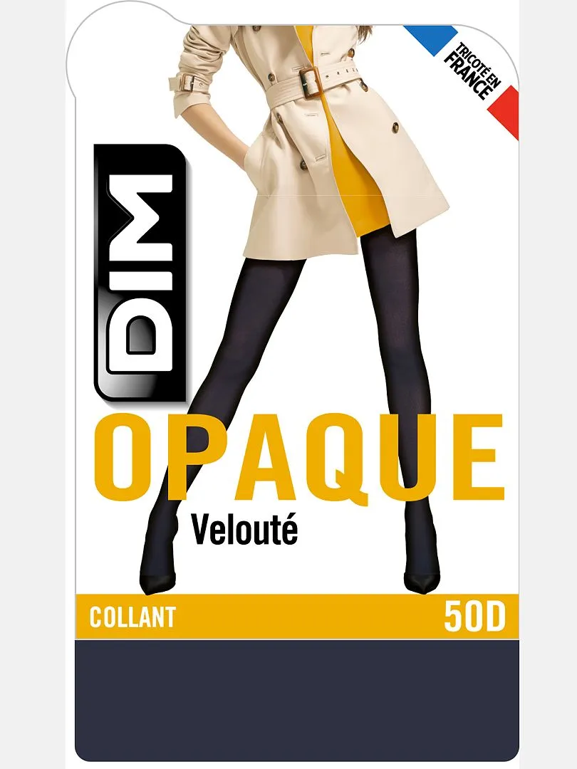 Collants opaques veloutés 'DIM' 50D - bleu marine