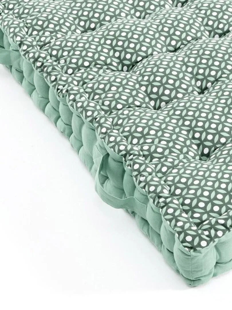 Coussin palette 60x120 cm graphique vert coton - Vert