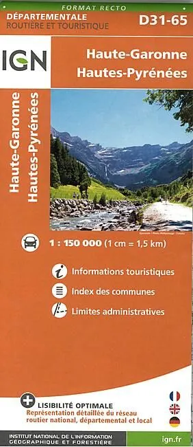 D31 65 HTE GARONNE HTE PYRENEES ECHELLE 1 150 000