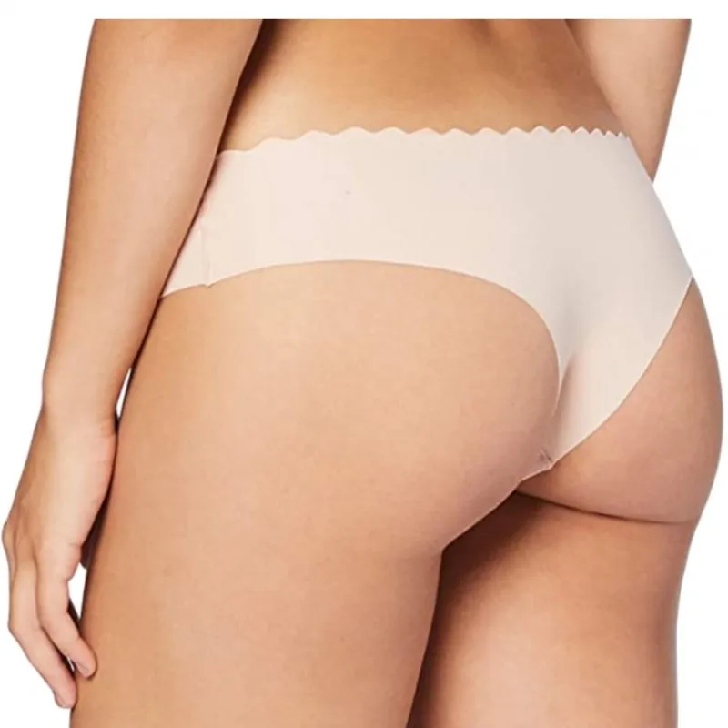 DIM Lot de 2 Boxers string Femme Coton BODY TOUCH Grenat Beige