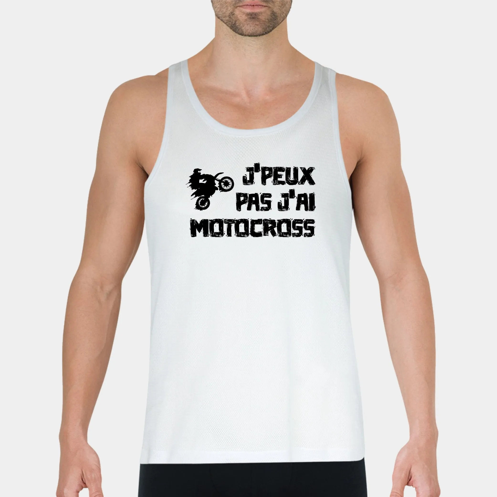 Débardeur Homme J'peux pas j'ai motocross