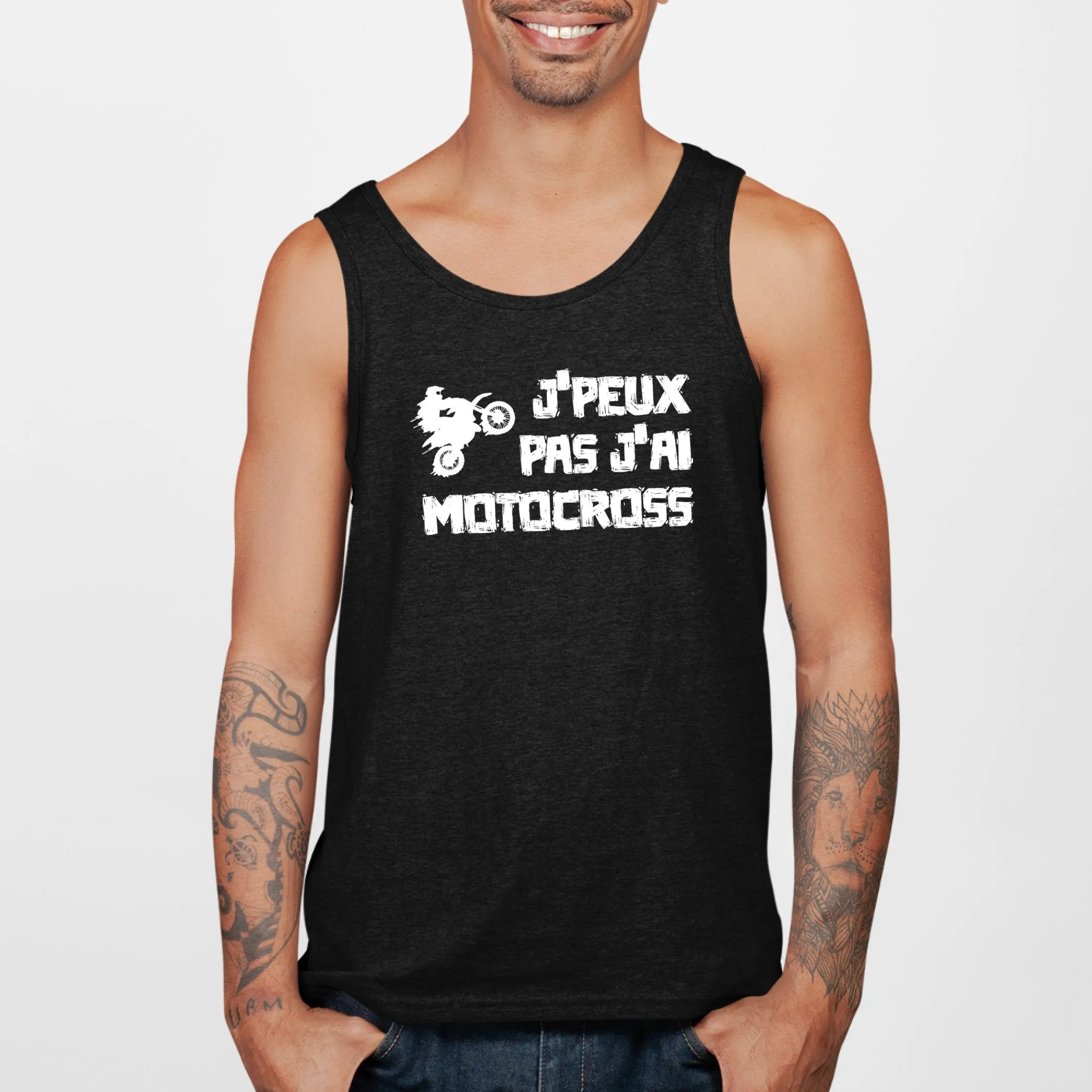 Débardeur Homme J'peux pas j'ai motocross