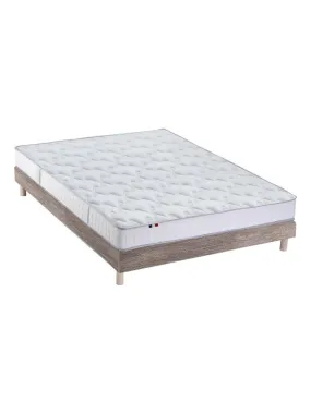 Ensemble Matelas Mousse à Mémoire de forme et mousse HR Zenith Sommier KIT Couleur Chêne clair, - Marron clair