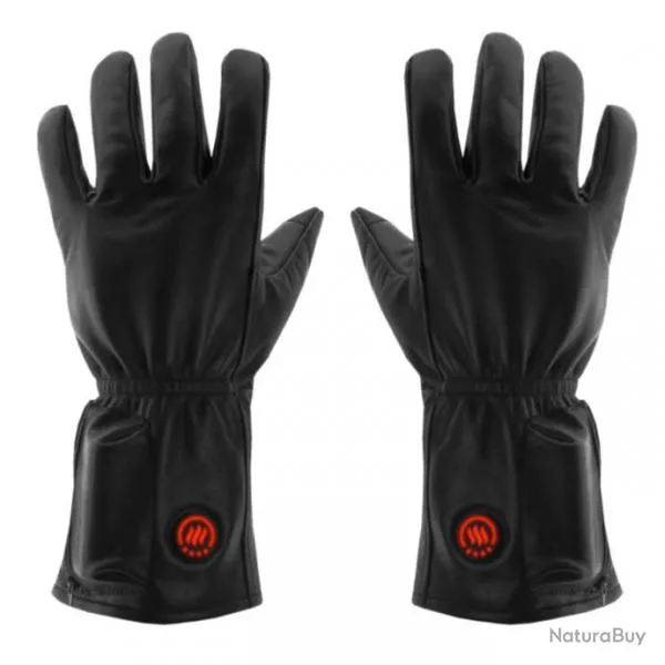 Gants chauffants en cuir Multi Activités, Glovii L-XL Noir