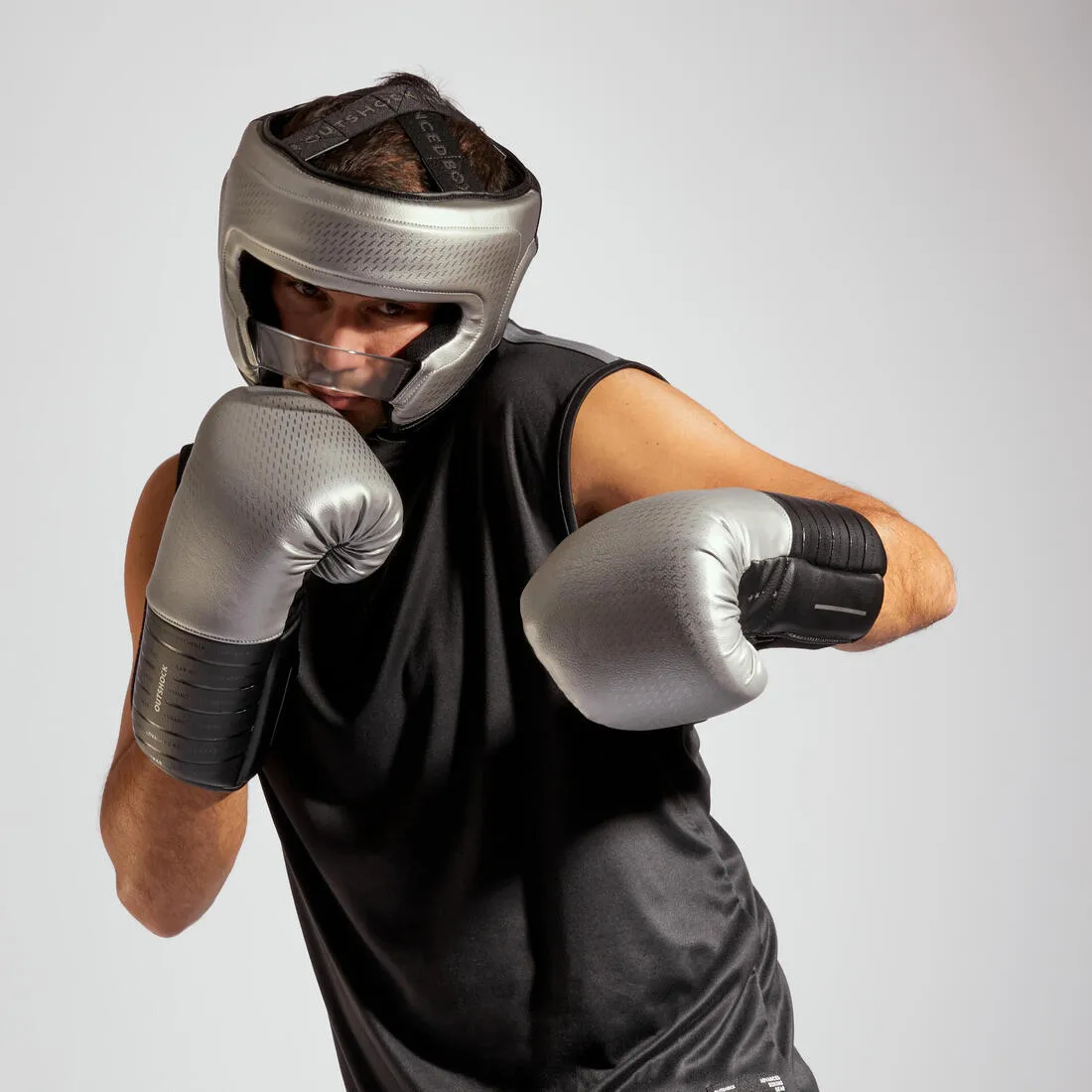 GANTS DE BOXE SPARRING 900 NOIR/ARGENT