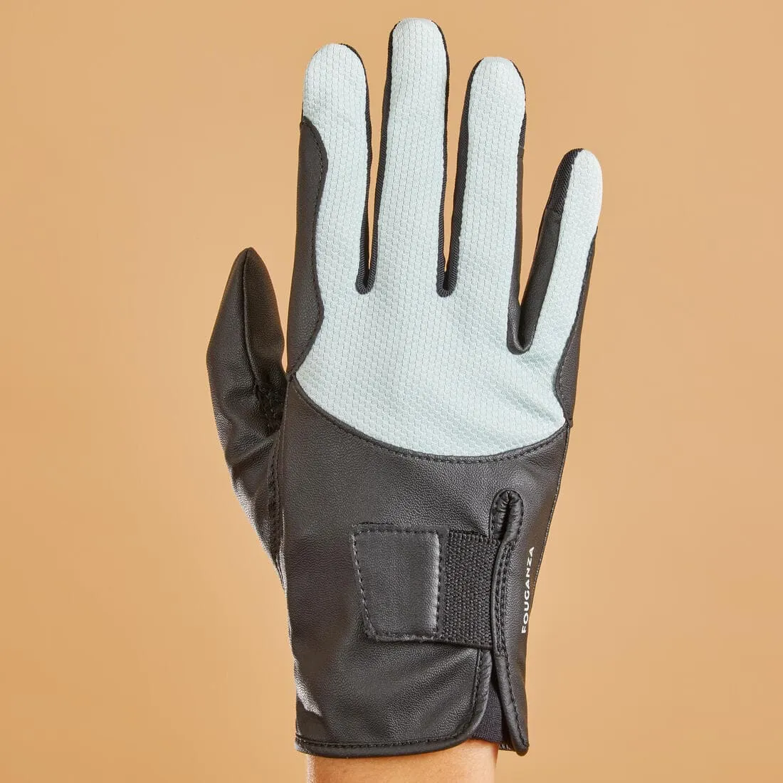 Gants d'équitation respirant avec velcro Enfant - 560 marine