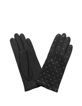 Gants en cuir a clous femme Glove Story Ref 58596 100 Noir