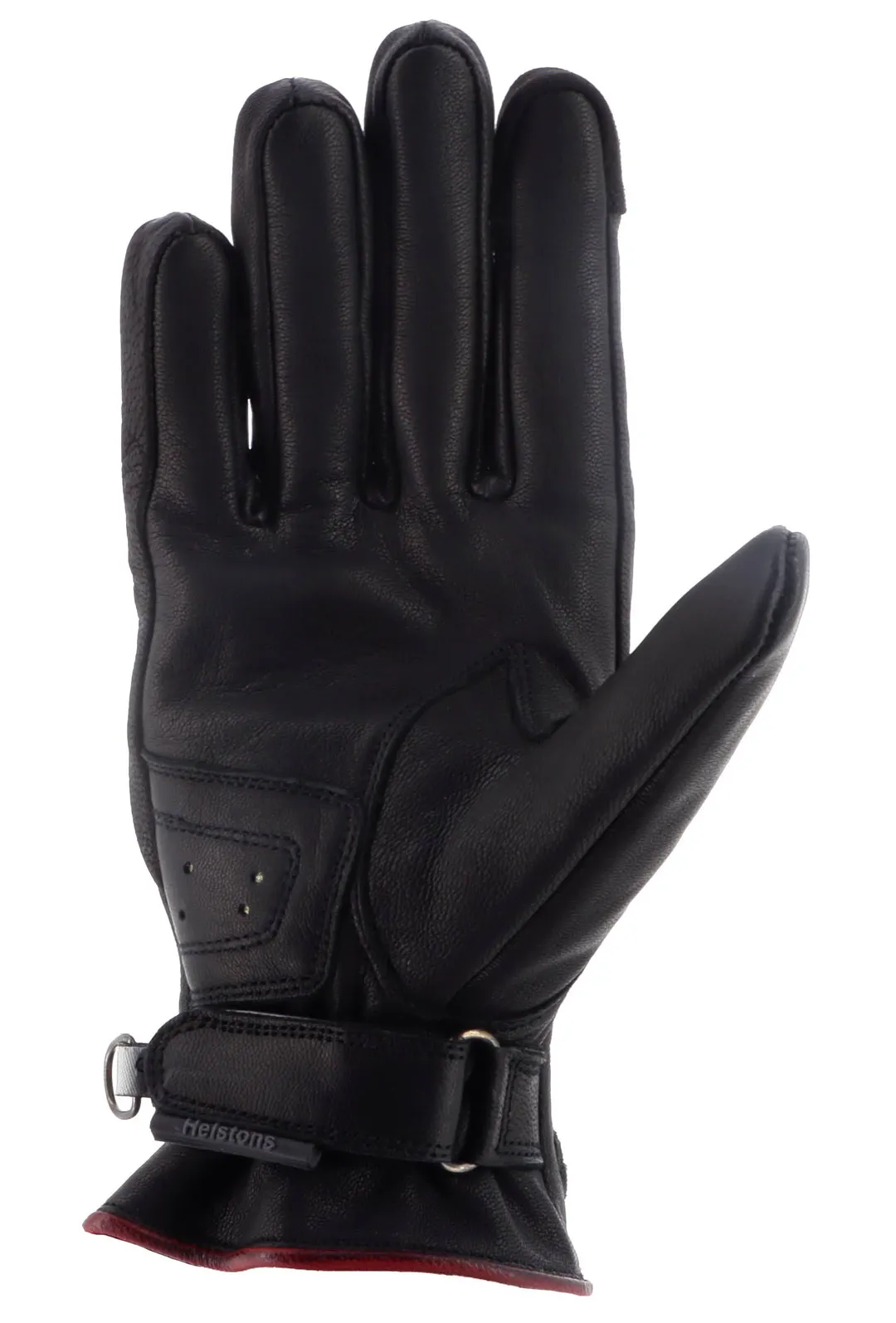 Gants femme Helstons Bonnie été cuir noir, tête de mort