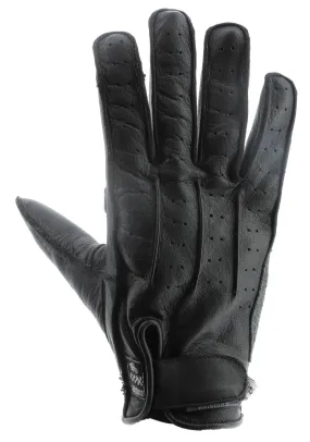 Gants Helstons Oscar Air été cuir perforé noir gris, gant moto été