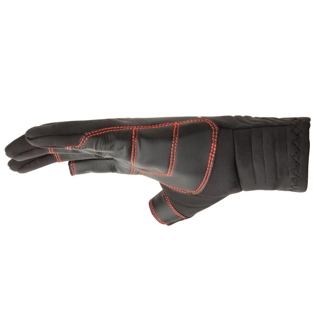 Gants néoprène 1mm voile adulte sailing 900 noir avec 2 doigts coupés noir