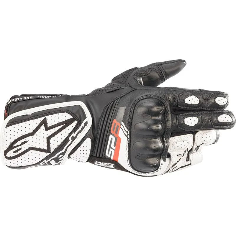 Gants STELLA SP-8 V3 ALPINESTARS BLACK WHITE - MAXXESS.FR, Gants moto racing