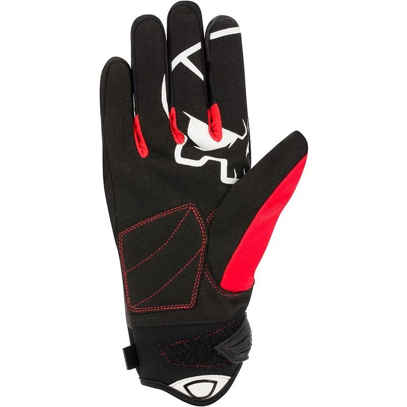 Gants WALSHE BERING Noir/Gris/Rouge - MAXXESS.FR, Gants moto été