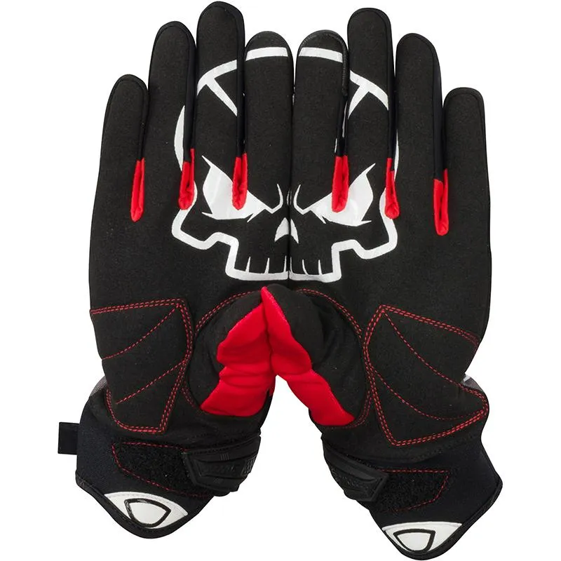 Gants WALSHE BERING Noir/Gris/Rouge - MAXXESS.FR, Gants moto été