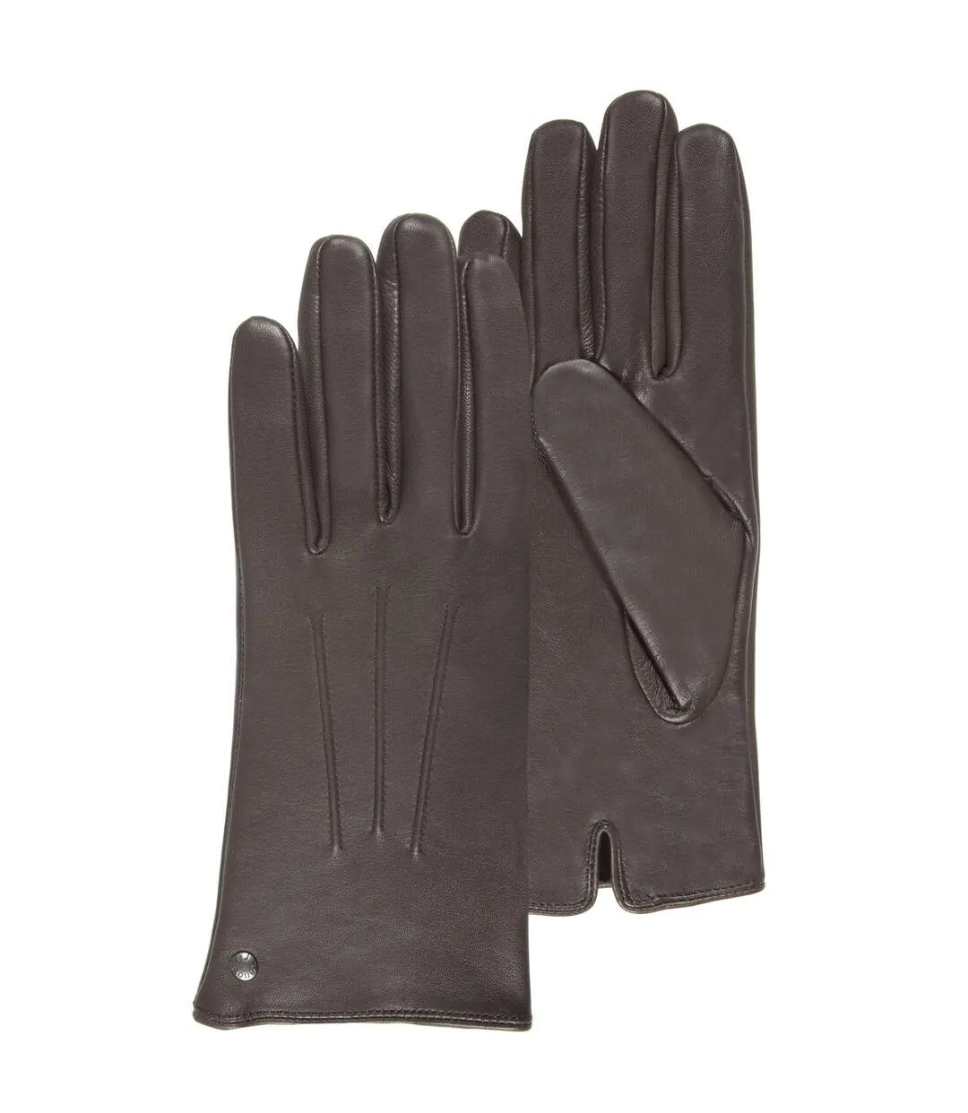 Isotoner Gants femme tactiles en cuir d'agneau - doublés soie