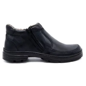 Joker Chaussures d'hiver en cuir pour hommes 286J noir le noir