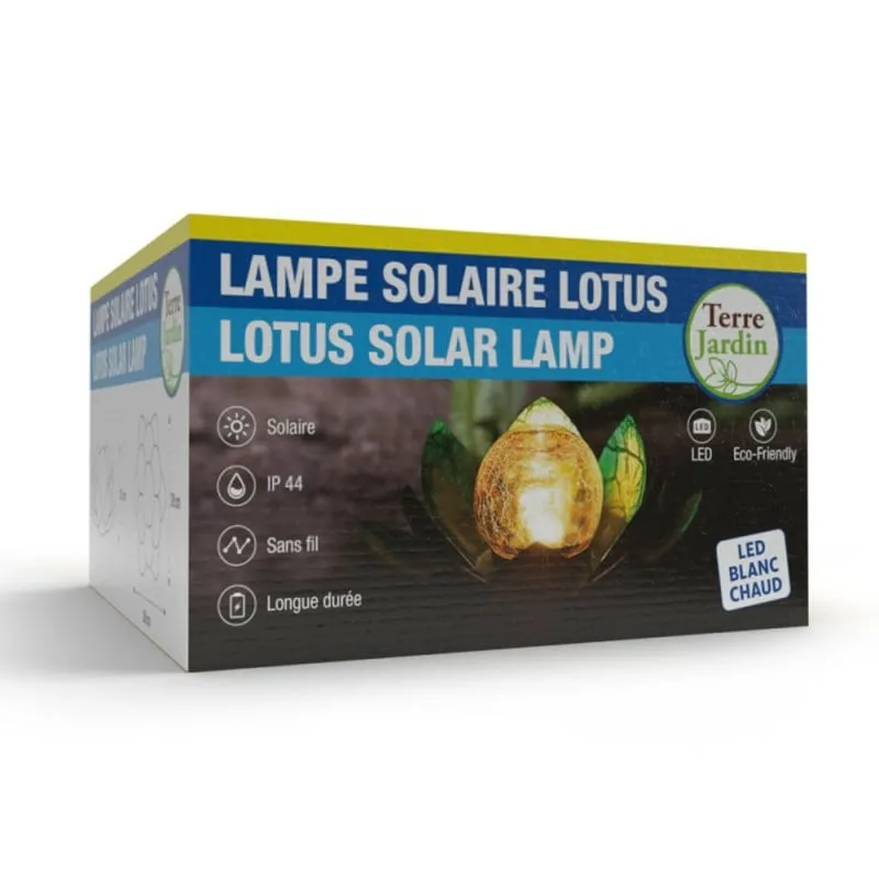 Lampe d'extérieur fleur de lotus solaire