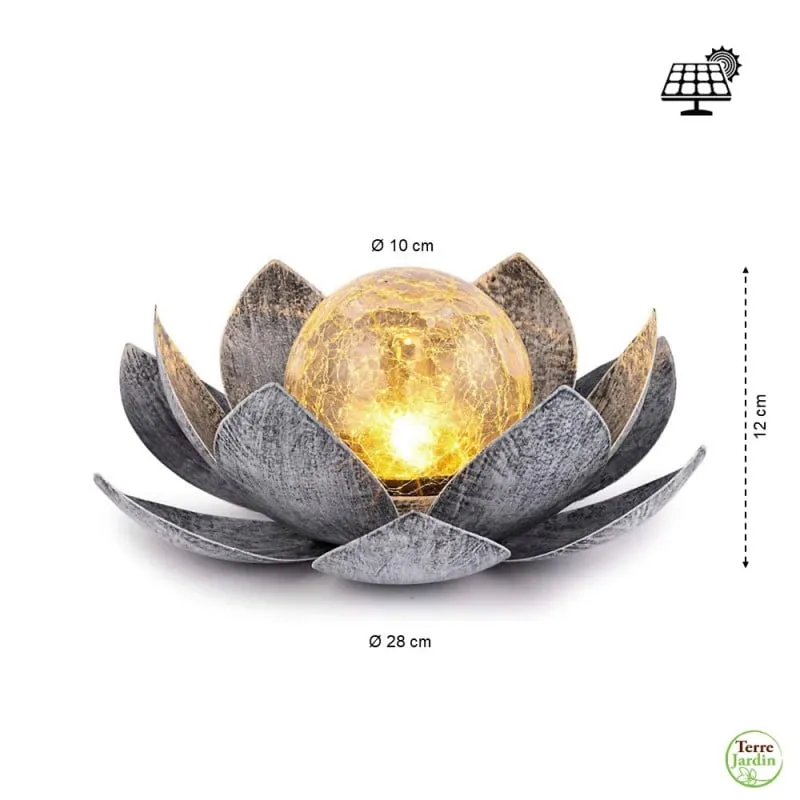 Lampe d'extérieur fleur de lotus solaire