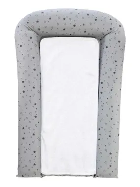 Matelas à langer + 2 carrés éponges étoile gris - Gris