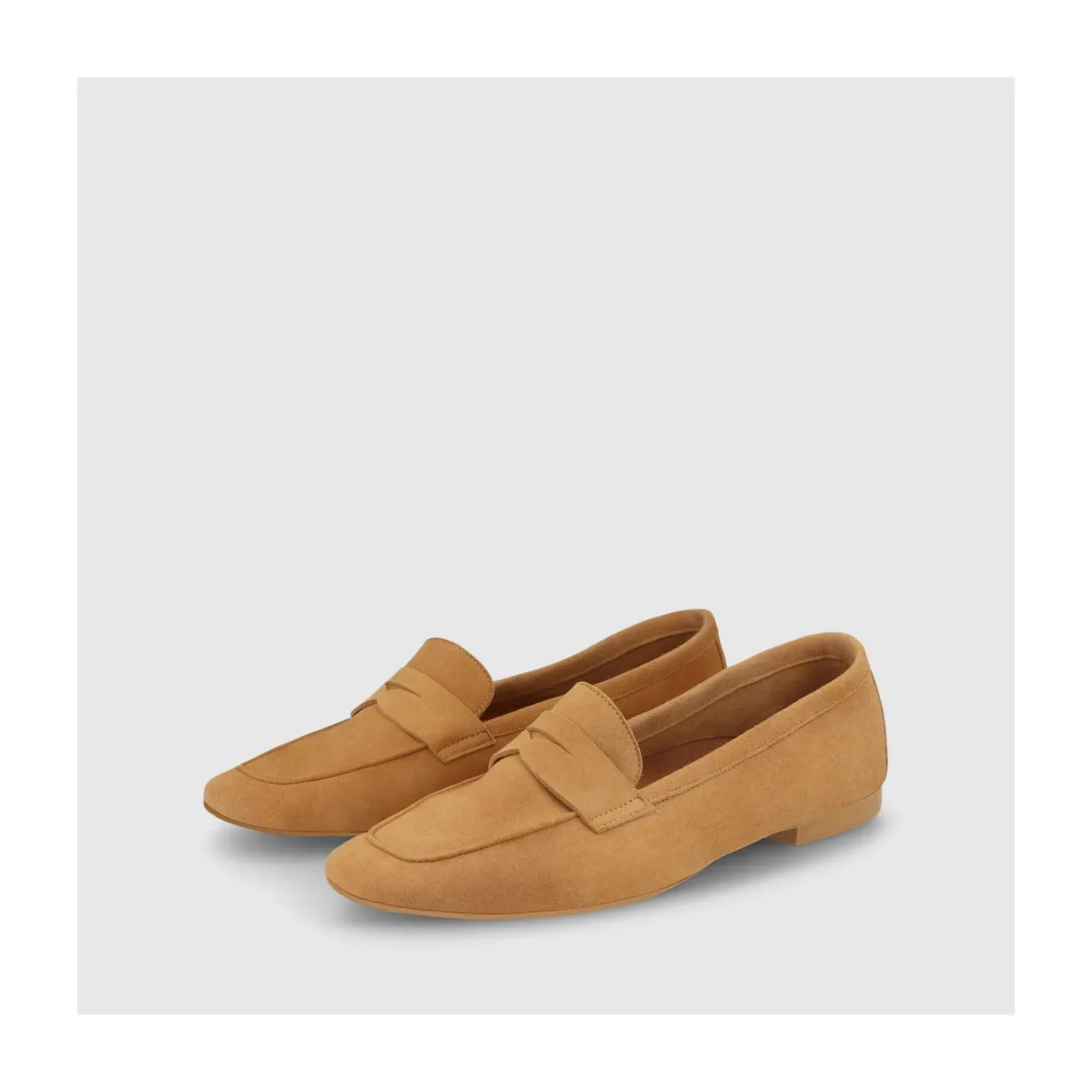 Mocassins plats femme en daim de couleur marron | LODI Chaussures pour femme en ligne.