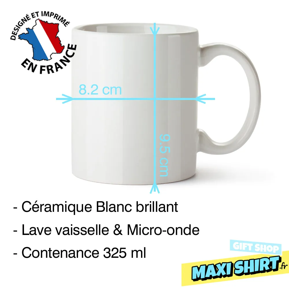 Mug Bike Life | en Céramique, Blanc Brillant | imprimé des 2 côtés | idée cadeau motard