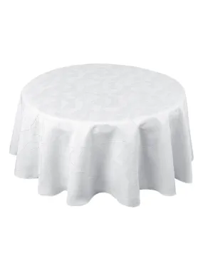 Nappe ronde outdoor aux motifs graphiques - Blanc