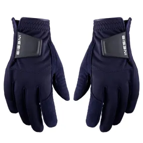 Paire de gants golf pluie femme, RW bleu marine