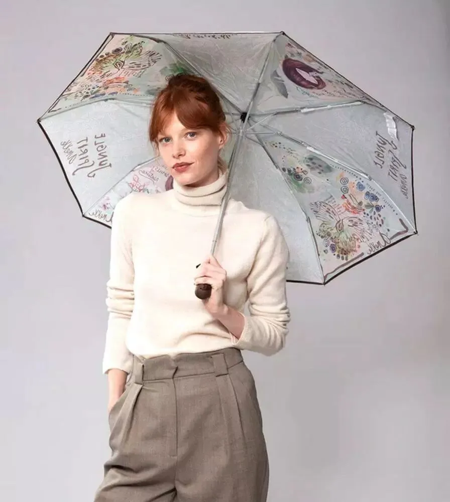 Parapluie compact Anekke imprimé clair