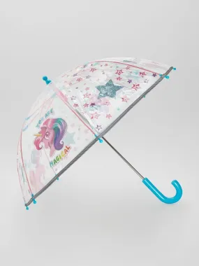 Parapluie transparent 'Licorne' - Beige