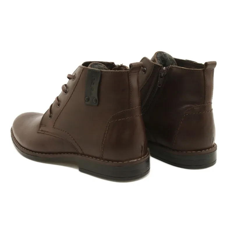 Polbut Chaussures d'hiver pour hommes C20F marron foncé brun