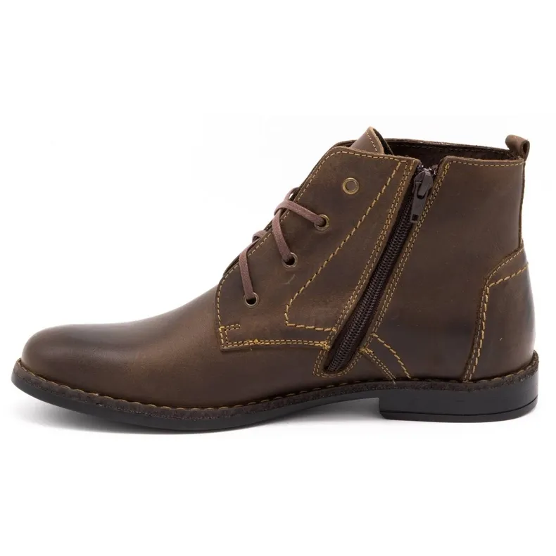 Polbut Chaussures d'hiver pour hommes C20F marron foncé brun