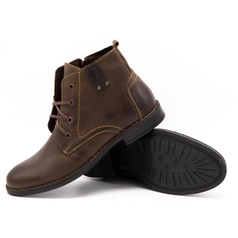 Polbut Chaussures d'hiver pour hommes C20F marron foncé brun