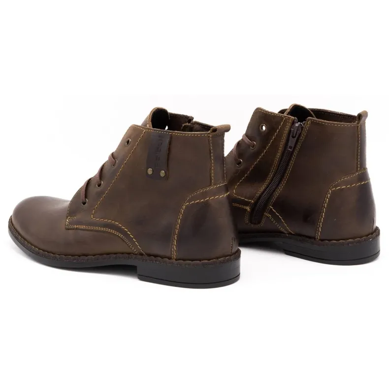 Polbut Chaussures d'hiver pour hommes C20F marron foncé brun