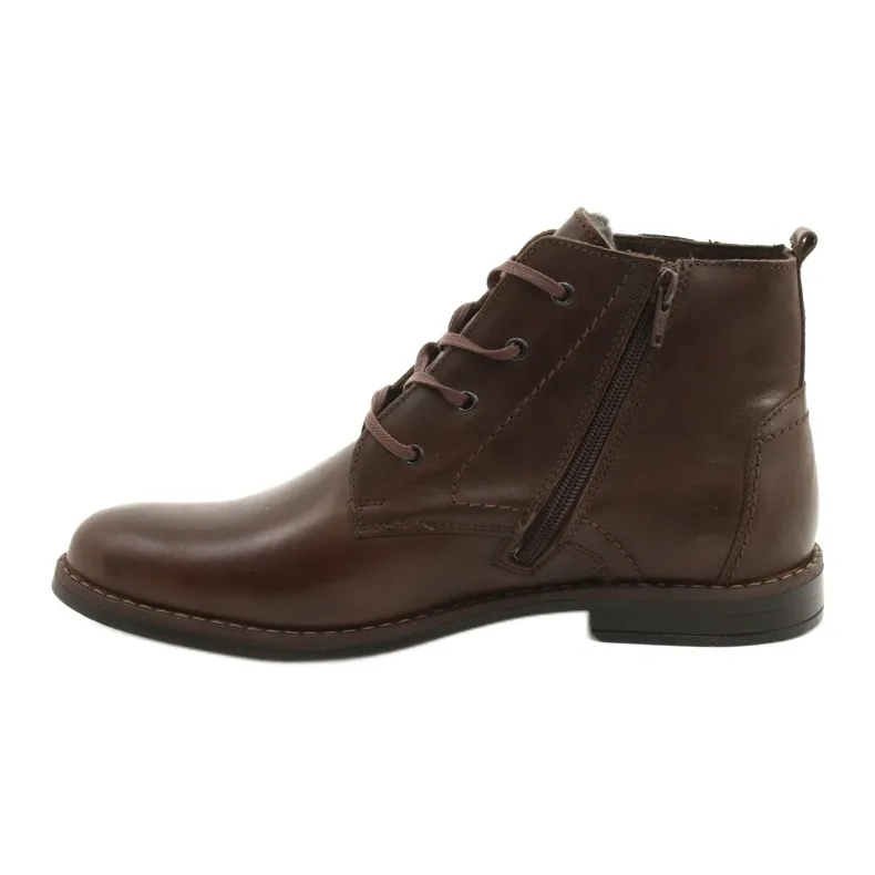 Polbut Chaussures d'hiver pour hommes C20F marron foncé brun