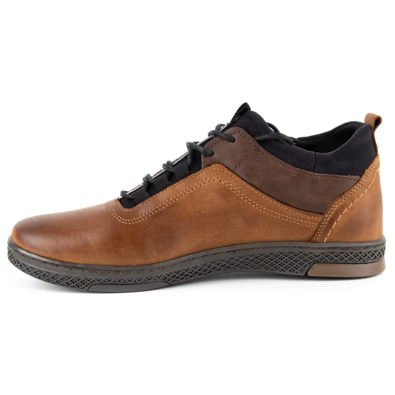 Polbut Chaussures d'hiver pour hommes K27F camel brun