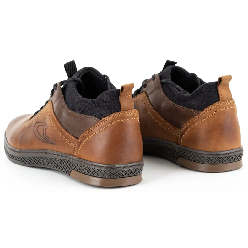 Polbut Chaussures d'hiver pour hommes K27F camel brun