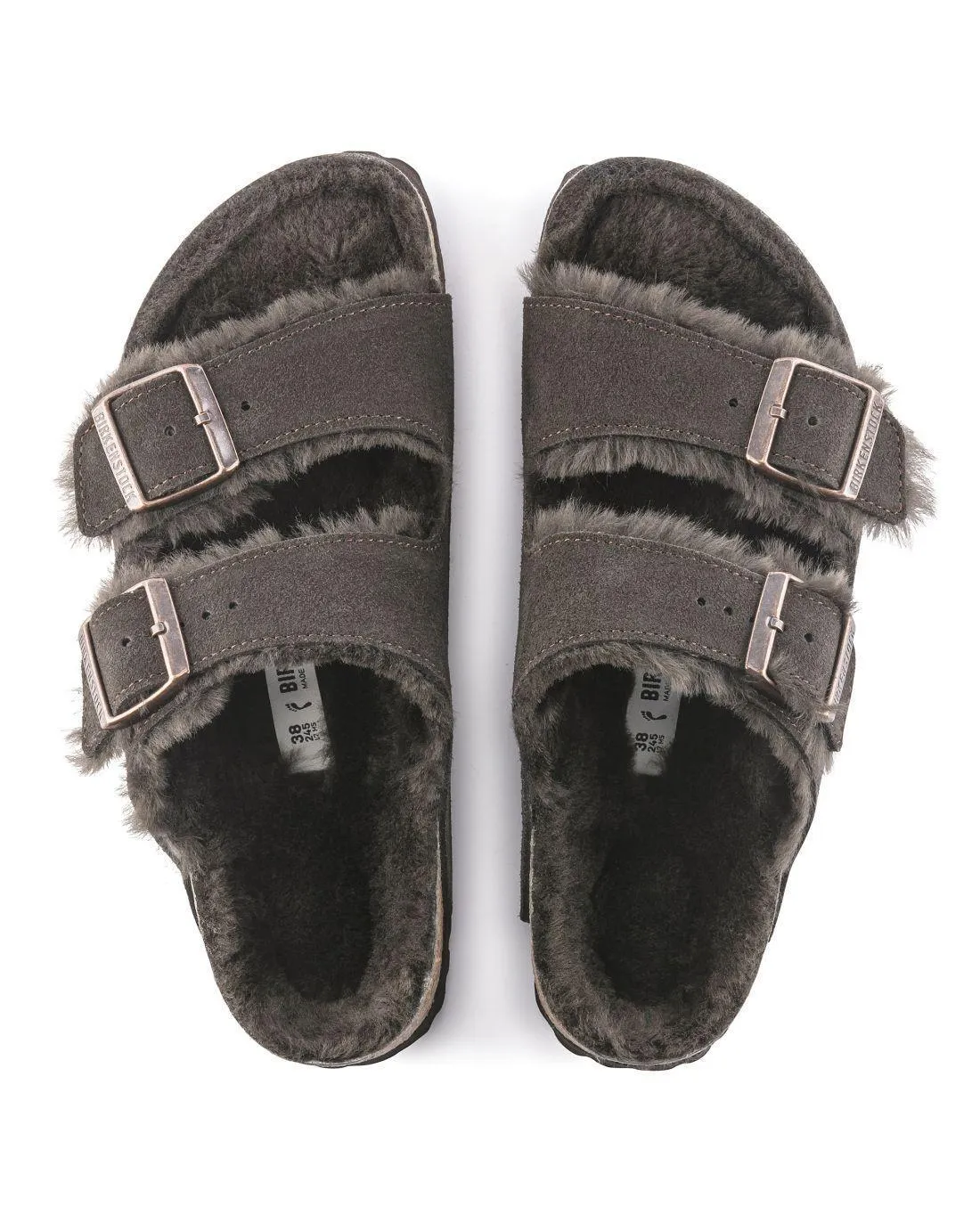 Sandales ARIZONA en fourrure d’agneau MOCHA - Birkenstock | Chez Maman Rouen