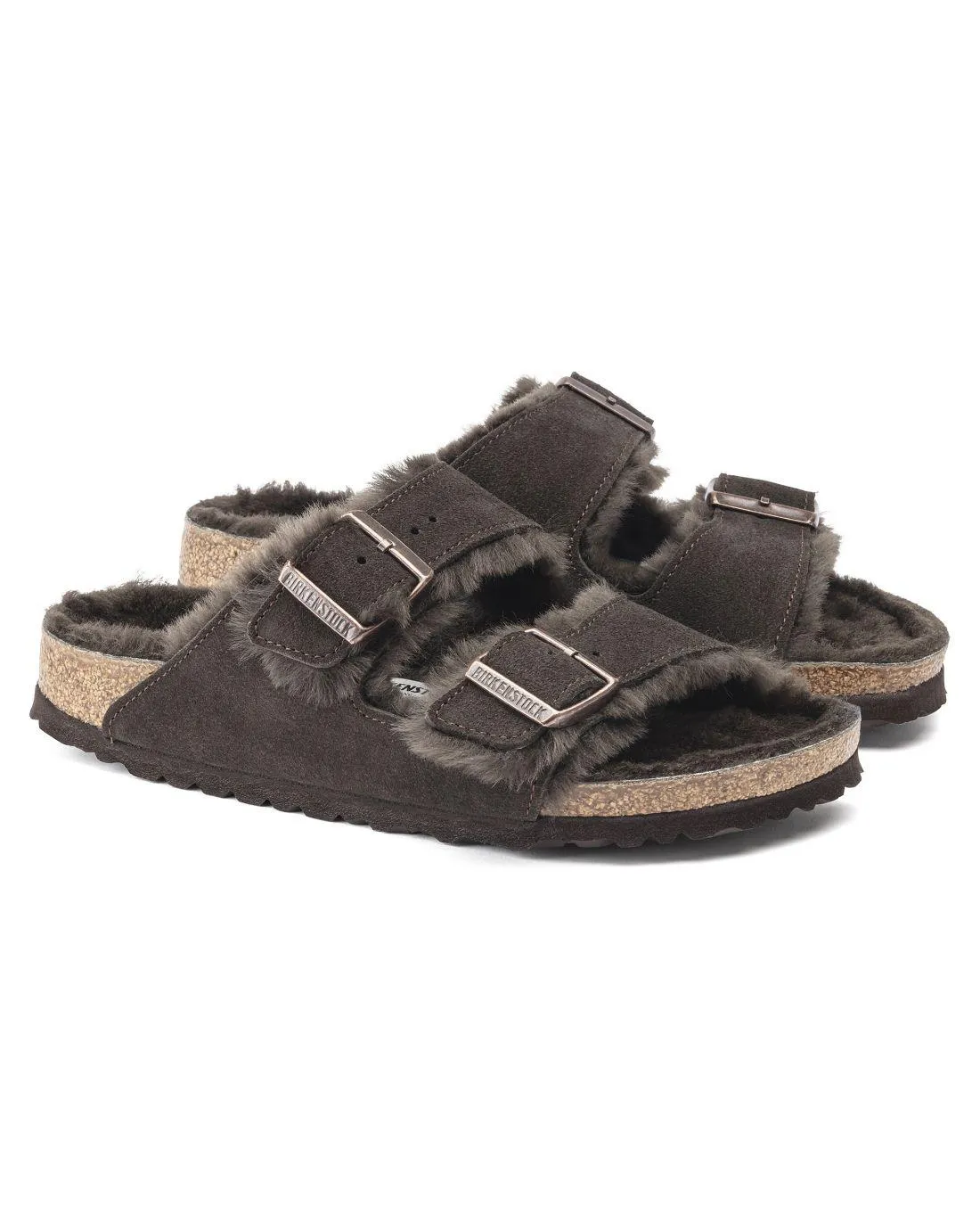 Sandales ARIZONA en fourrure d’agneau MOCHA - Birkenstock | Chez Maman Rouen