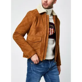 Selected - Bomber daim camel