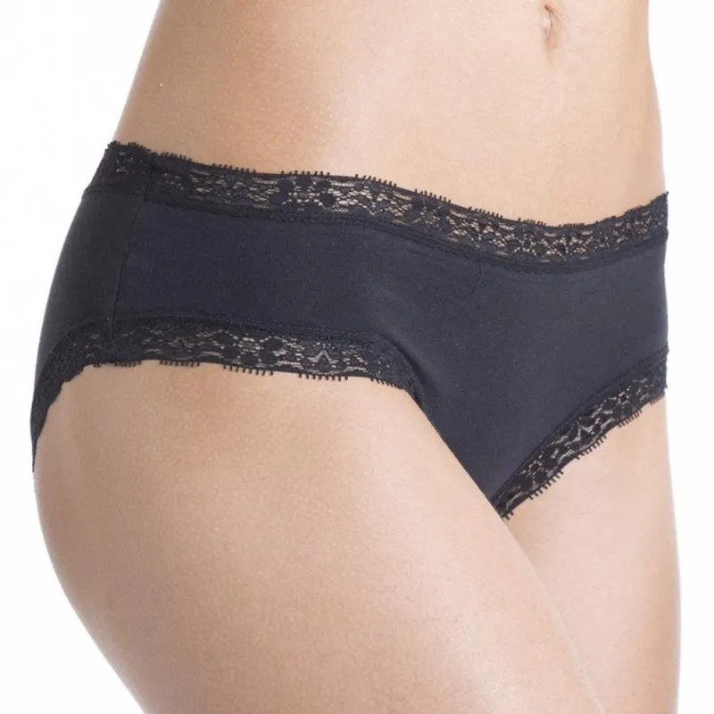 SIMPLY ME Lot de 3 Shortys Femme Coton BDX3 ASS2 Noir