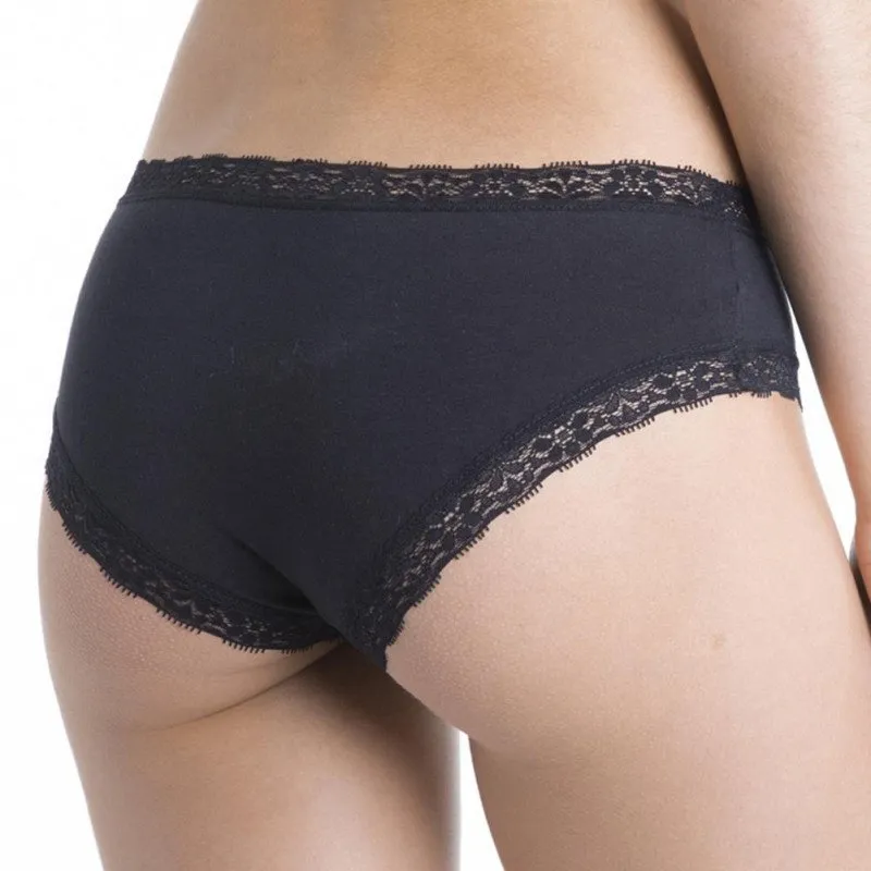 SIMPLY ME Lot de 3 Shortys Femme Coton BDX3 ASS2 Noir