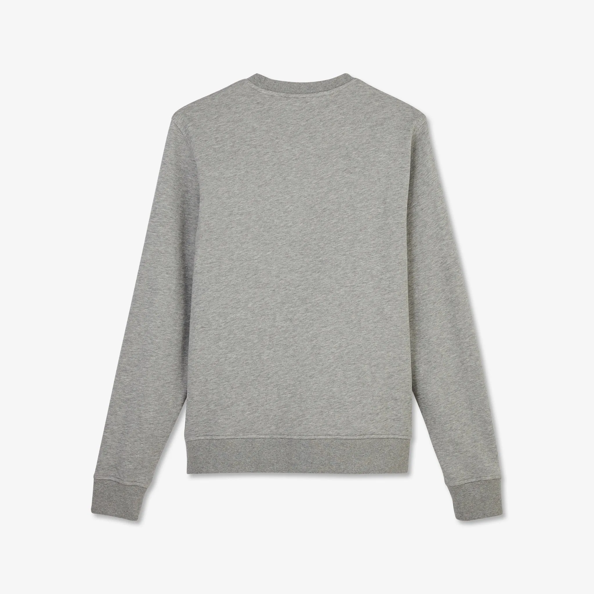 Sweat col rond uni gris